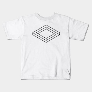 Impossible Shapes – Optical Illusion - Geometric Designs Kids T-Shirt